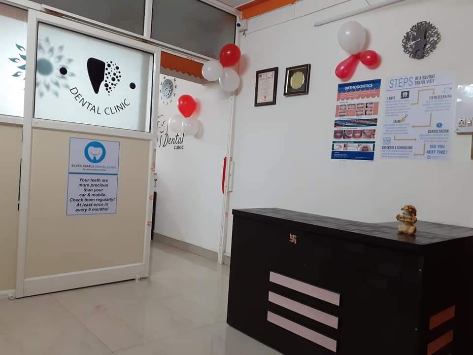 Reception at Silver Pearls Dental Clinic in Kothrud, Pune